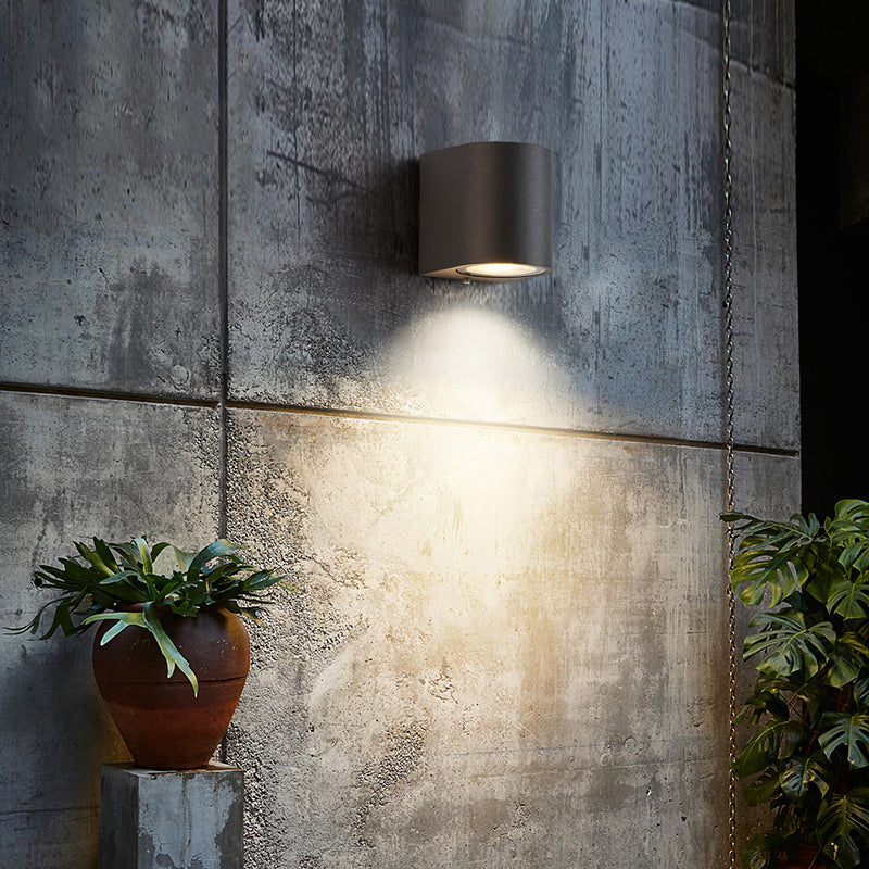 Ray Minimalista Rectangular Metal/Vidrio Aplique de Pared Negro