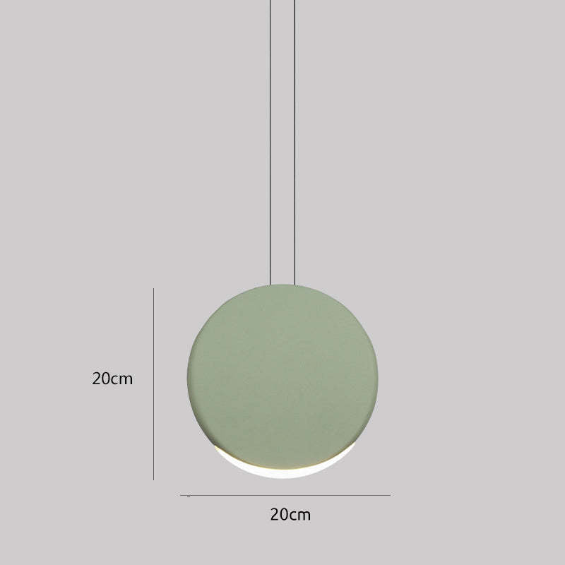 Arisha Minimalista Orbicular Metal Lámpara Colgante Blanca