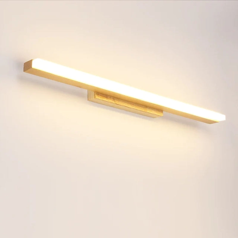 Arisha Minimalista Lineal Madera Aplique de Pared Madera/Nogal