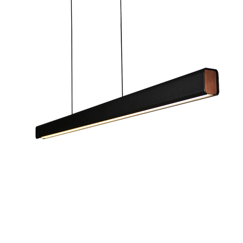 Arisha Minimalista lineal Metal/Madera Lámparas Colgantes Negra/Blanca