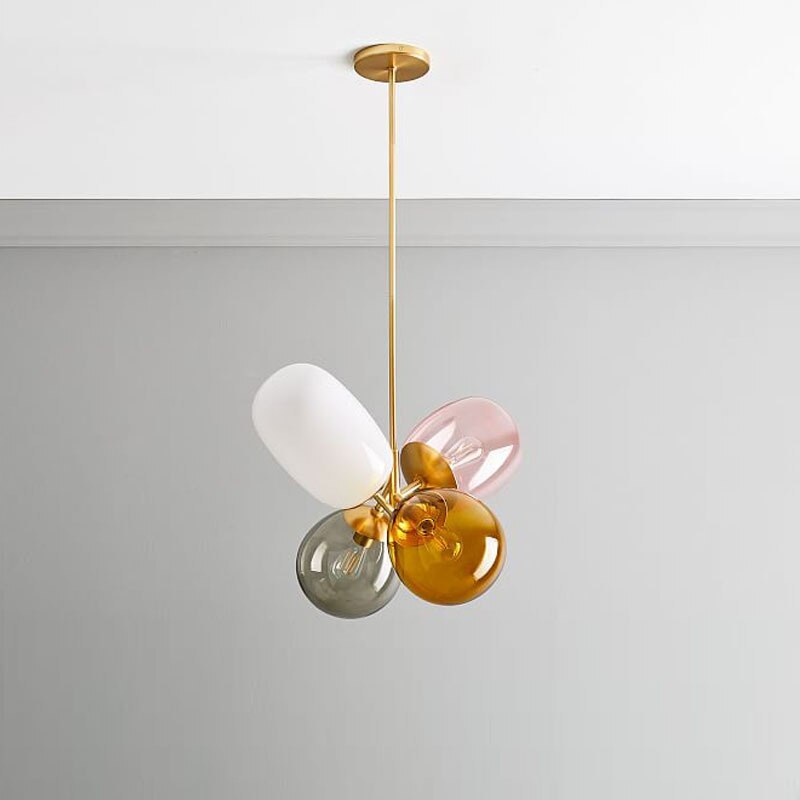 Valentina Decorativa Globo Metal/Vidrio Lámpara Colgante Multicolor