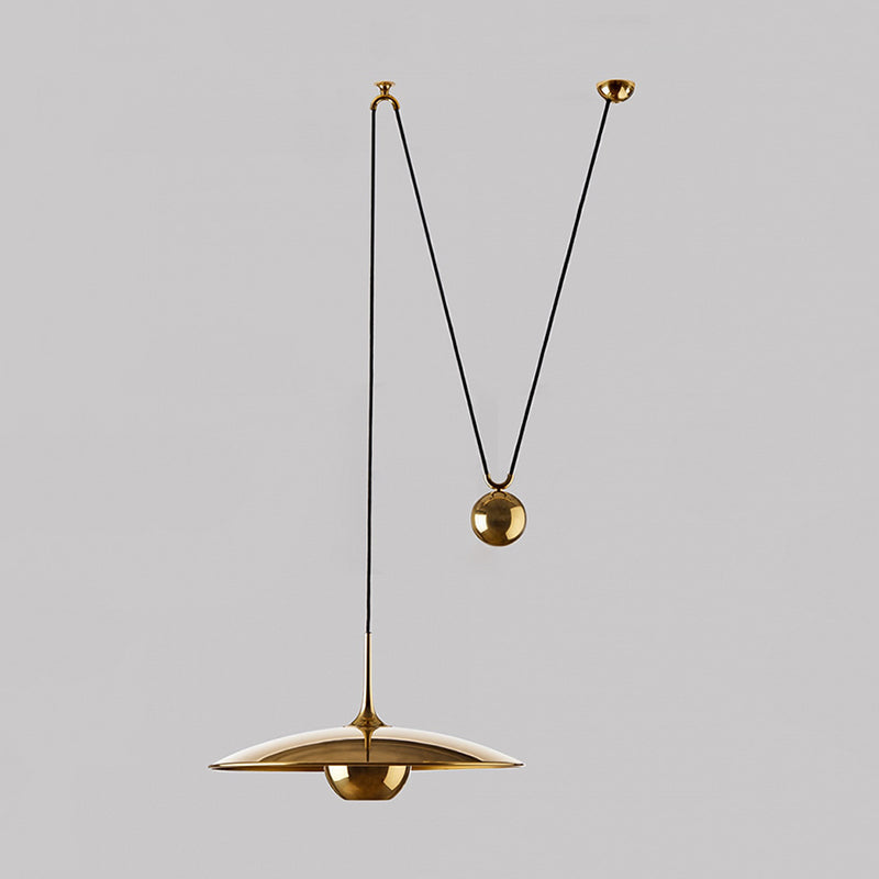 Arisha Minimalista Lineal Metal Lámpara Colgante Dorada