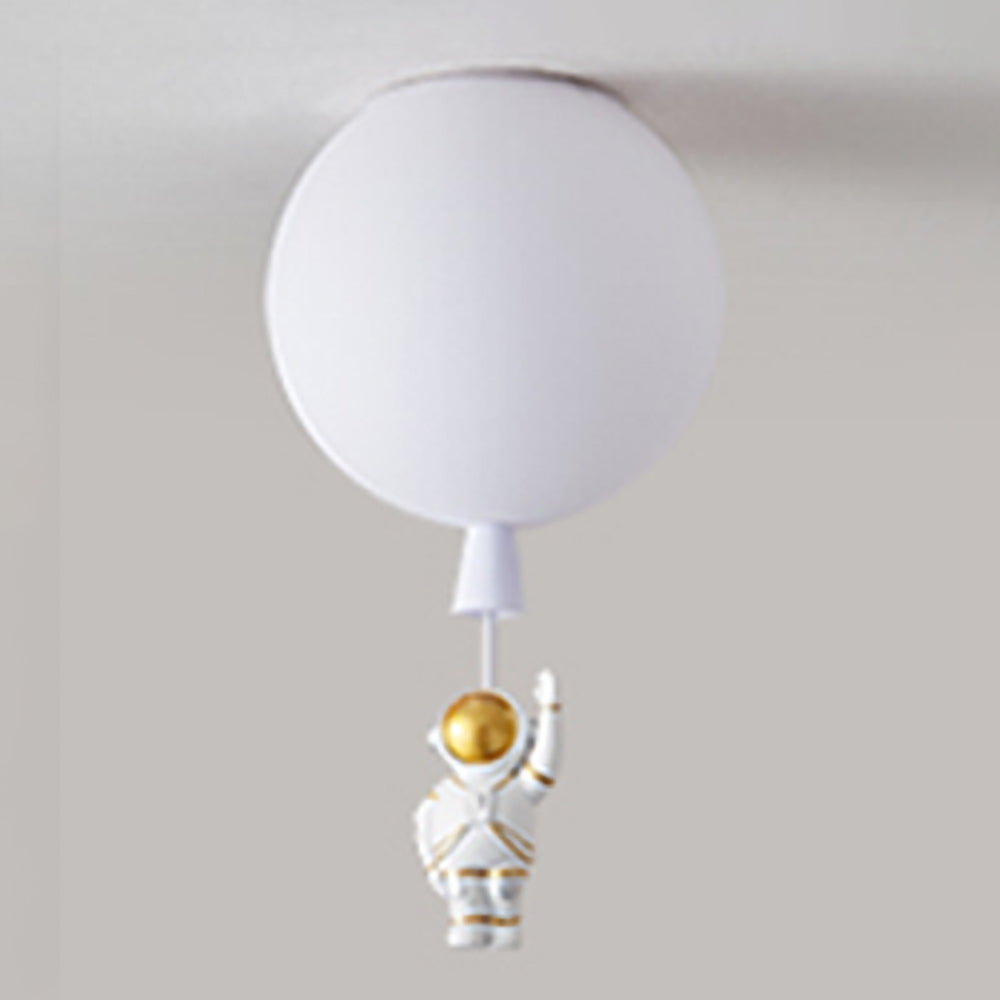 Aria Moderna Globo Acrílico LED Lámpara de Techo Blanca/Azul