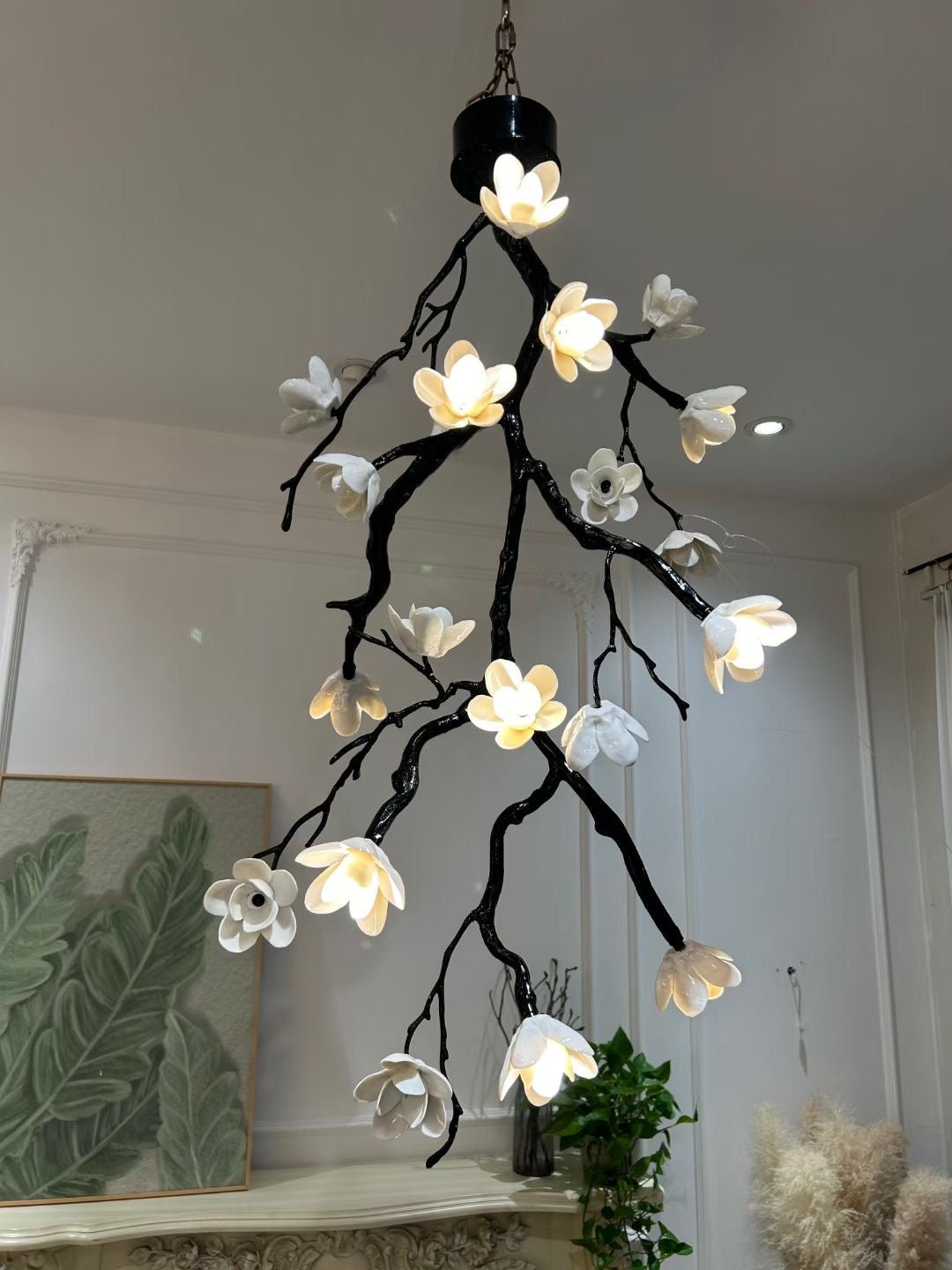 Large Long Branch Flower Chandelier - Letslighting