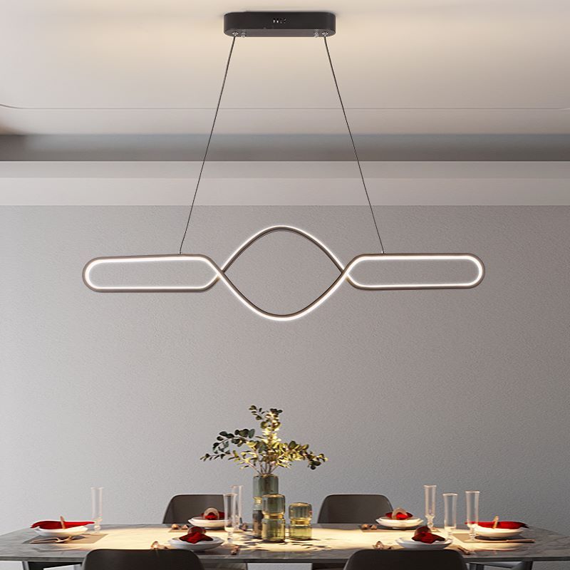 Arisha Minimalista Lineal Metal Lámpara Colgante Negra/Dorada