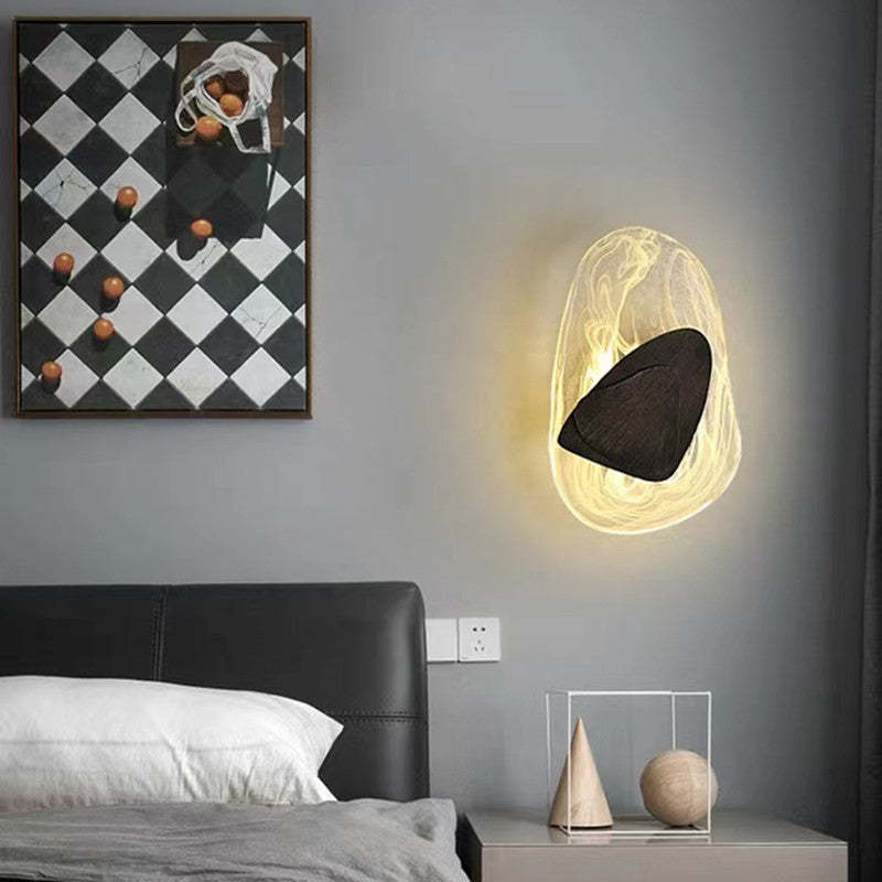 Arisha Moderno Nórdico Geométrico Acrílico Aplique de Pared Negro/Dorado