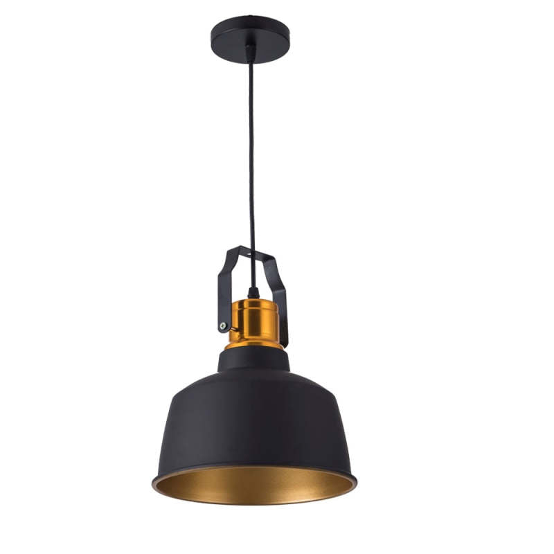 Arisha Industrial Metal Lámpara Colgante Negra