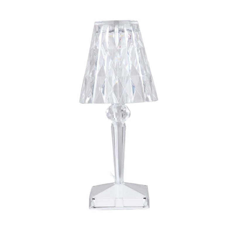 Kristy Moderna Minimalista Cristal Lámpara de Mesa Transparente