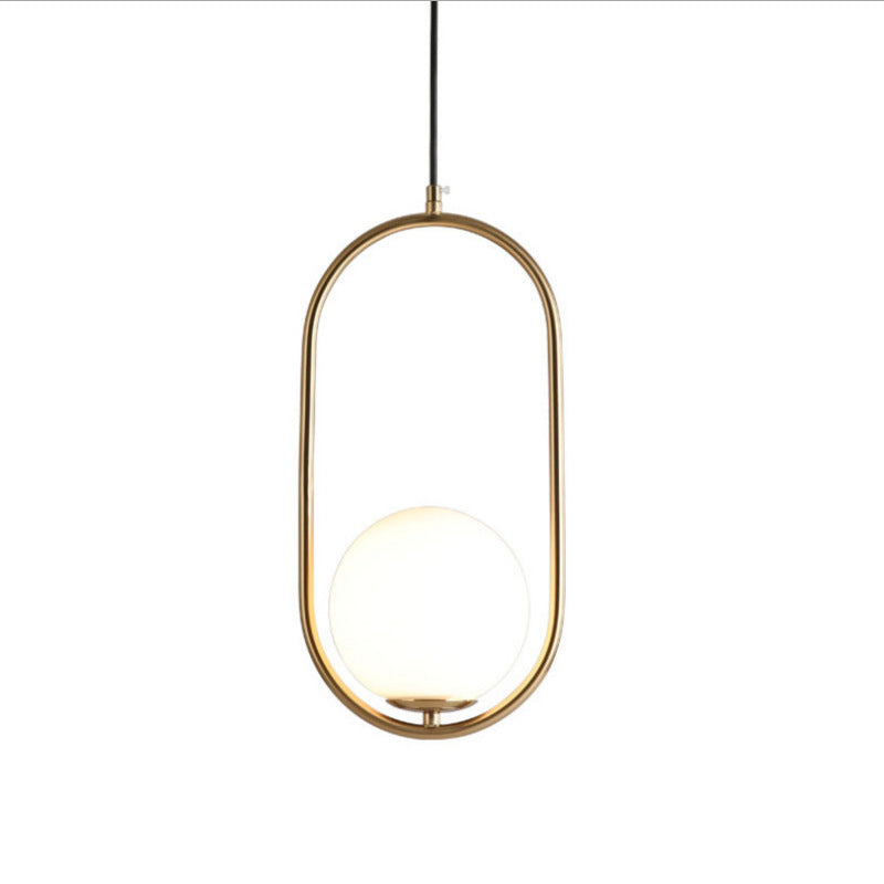 Valentina Minimalista Esférico Metal/Acrílico Lámpara Colgante Negra/Dorada