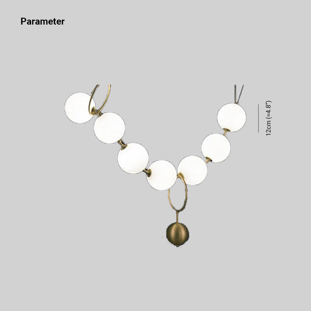 Valentina Diseño Bola Metal/Acrílico Lámpara Colgante Blanca