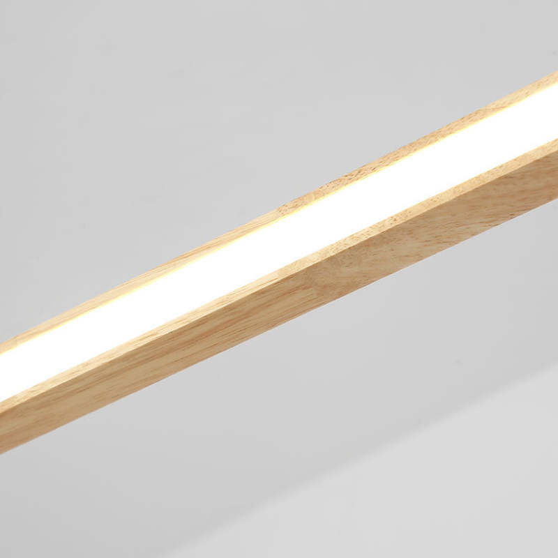 Muto Simple Nordica Ovalada Madera/Acrílico Lámpara Colgante Madera