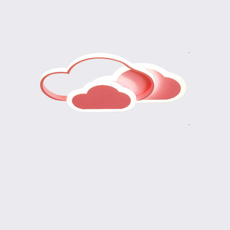 Arisha Diseño Nube Metal/Acrílico Lámpara de Techo Blanca/Rosa
