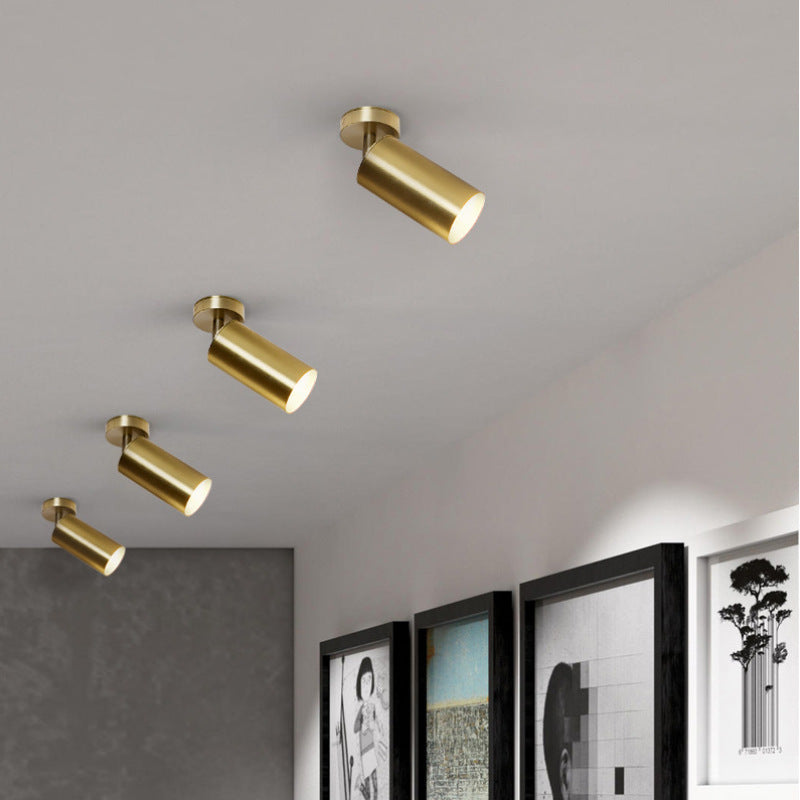 Arisha Moderno Foco Cilíndrico Metal Aplique de Pared Dorado