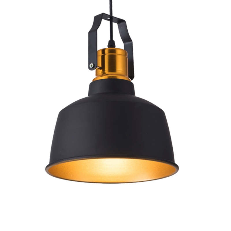 Arisha Industrial Metal Lámpara Colgante Negra