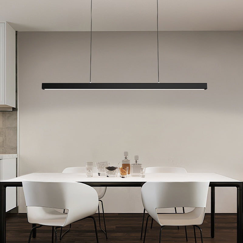 Arisha Minimalista lineal Metal/Madera Lámparas Colgantes Negra/Blanca