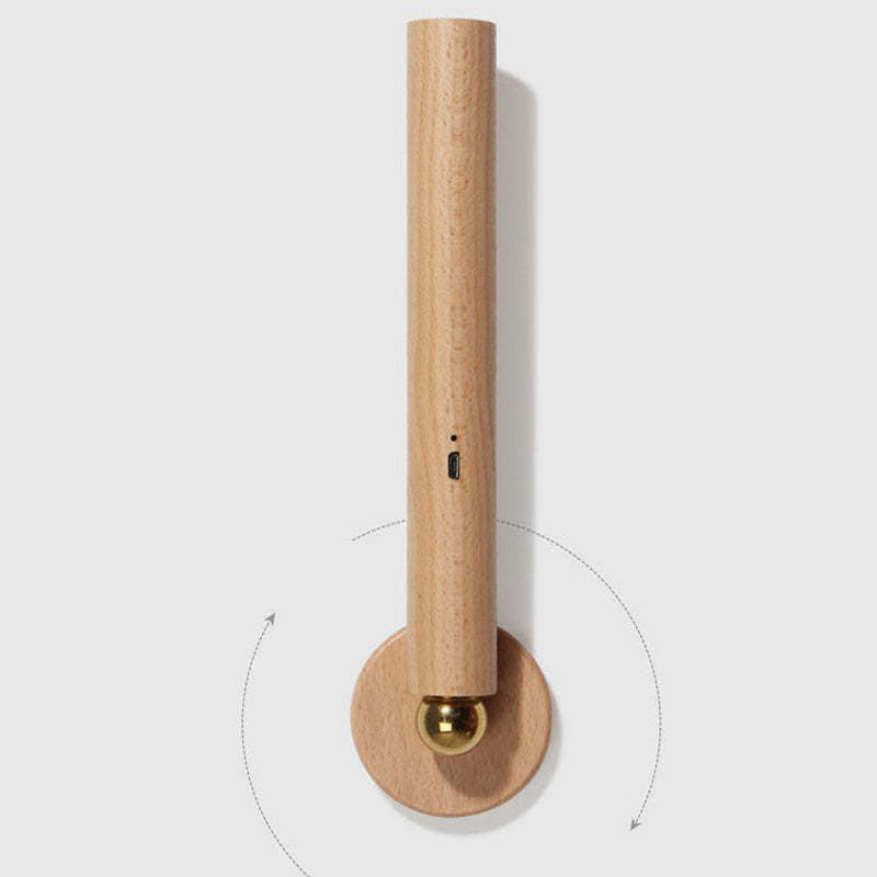 Arisha Natural Giratorio Madera/Metal LED Aplique de Pared Madera