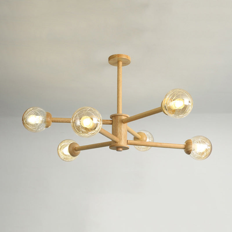 Muto Diseño Geométrica Lámpara de Techo Madera