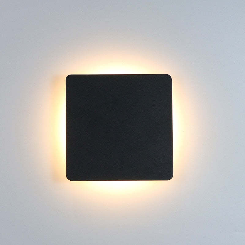Ray Minimalista Moderno Redondo/Cuadrado Metal LED Aplique de Pared