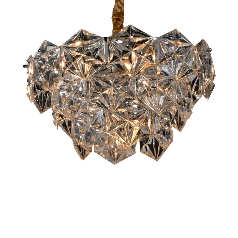 Kristy Candelabro Lámpara Colgante Metal/Cristal Clara