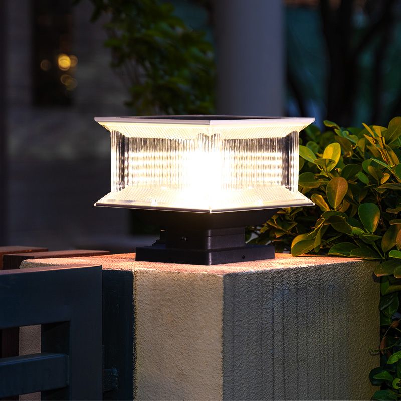 Ray Moderno Lámpara Exterior LED Cuboide Metal Patio