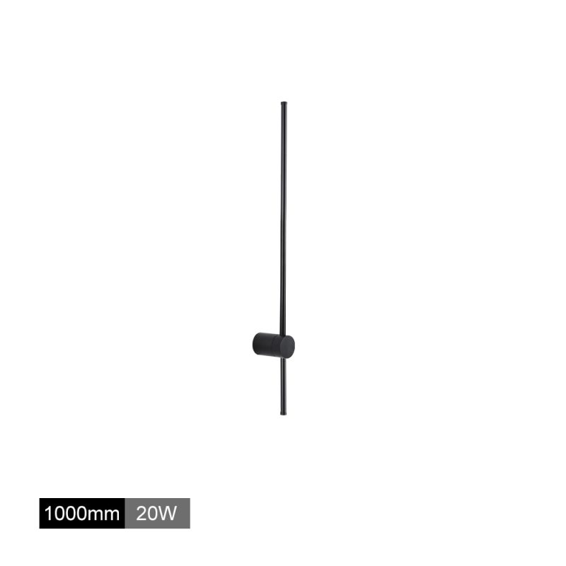 Arisha Minimalita Lineal Metal LED Aplique de Pared Negro