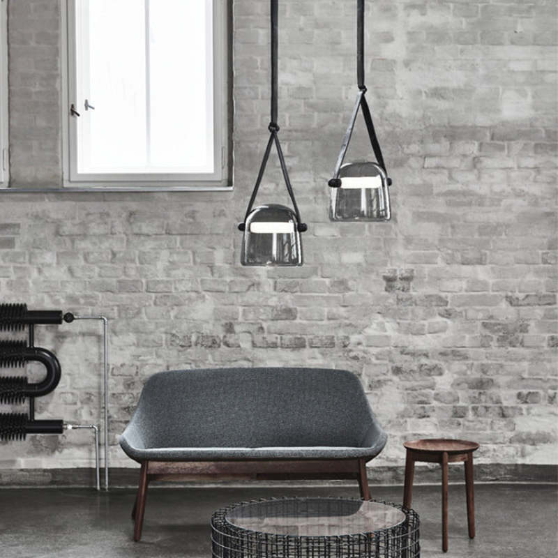 Nordic Moderna Polígono Vidrio/Metal Lámpara Colgante Gris/Blanca