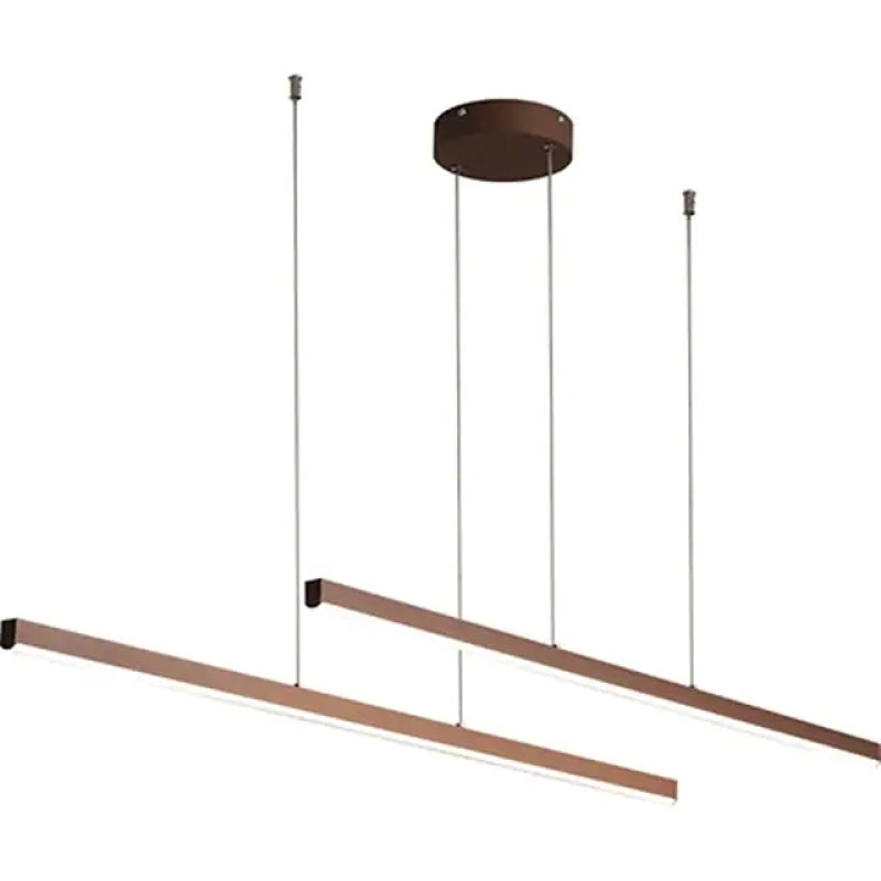 Arisha Minimalista Lineal Metal Lámpara Colgante Marrón