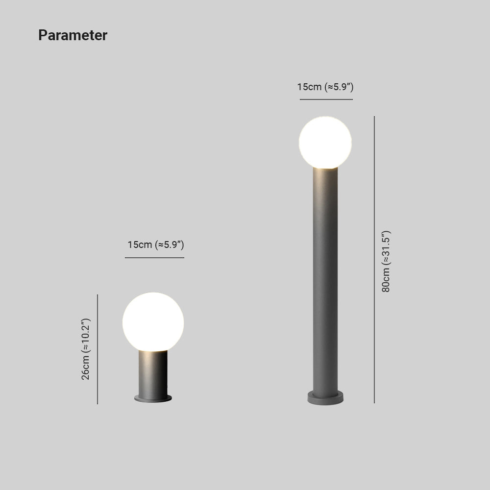 Ray Moderno Lámpara De Pie Exterior Redonda Metal Patio
