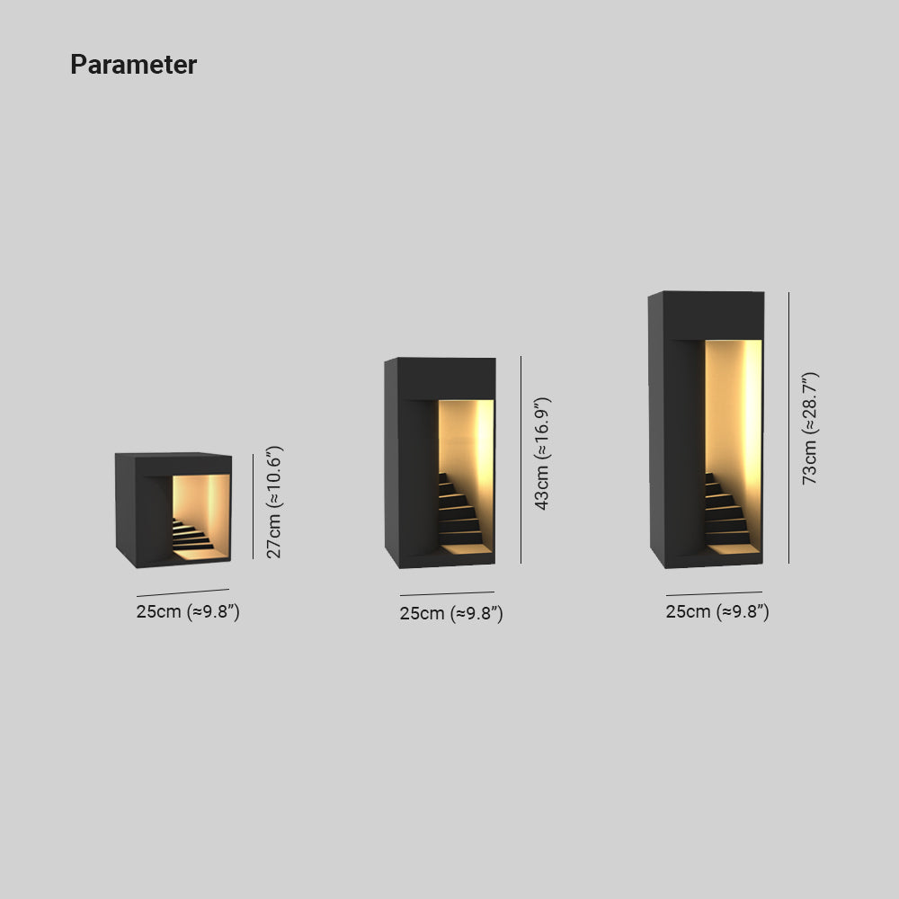 Ray Minimalista Rectangular Cuadrado Lámpara Exterior