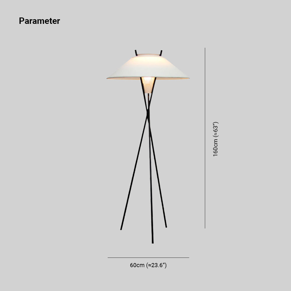 Mira Moderna Minimalista Metal/Tela LED Lámpara de Pie