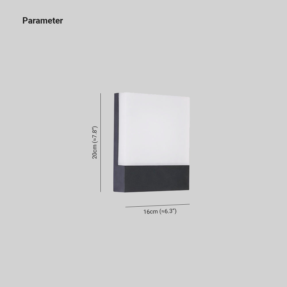 Ray Moderno Rectangular Metal Acrílico Aplique Exterior