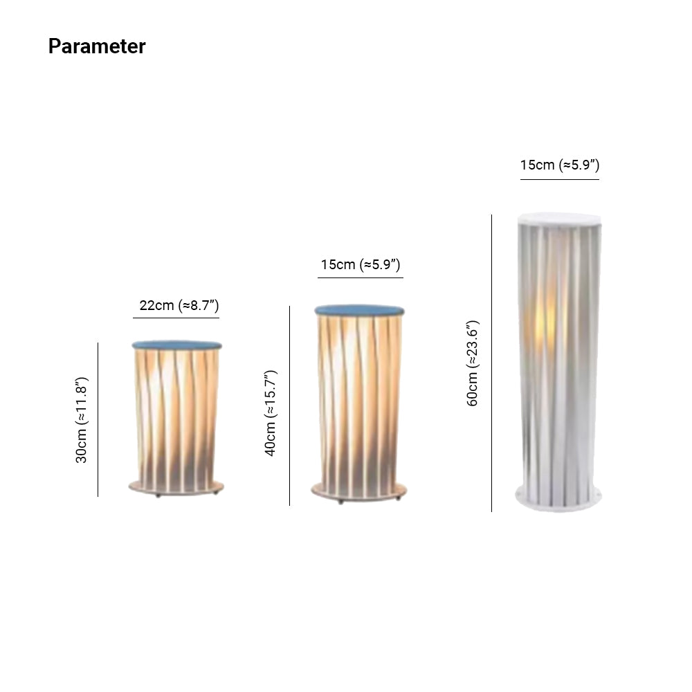 Ray Diseño Cilindro Solar Metal Cable Lámpara Exterior