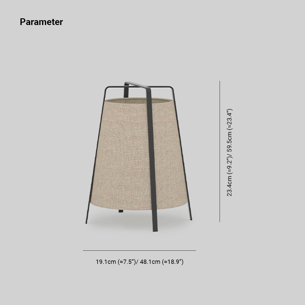 Mira Minimalista Metal/Tela Lámpara de Pie Gris