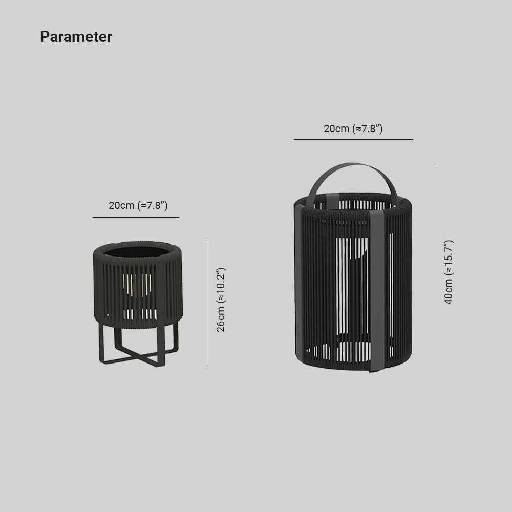 Ray Minimalista Cilíndrica Metal Solar Lámpara De Pie Exterior