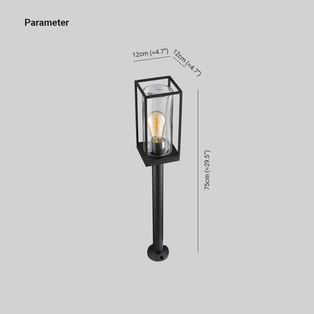 Ray Moderna Pilar Metálico Lámpara De Pie Exterior Patio