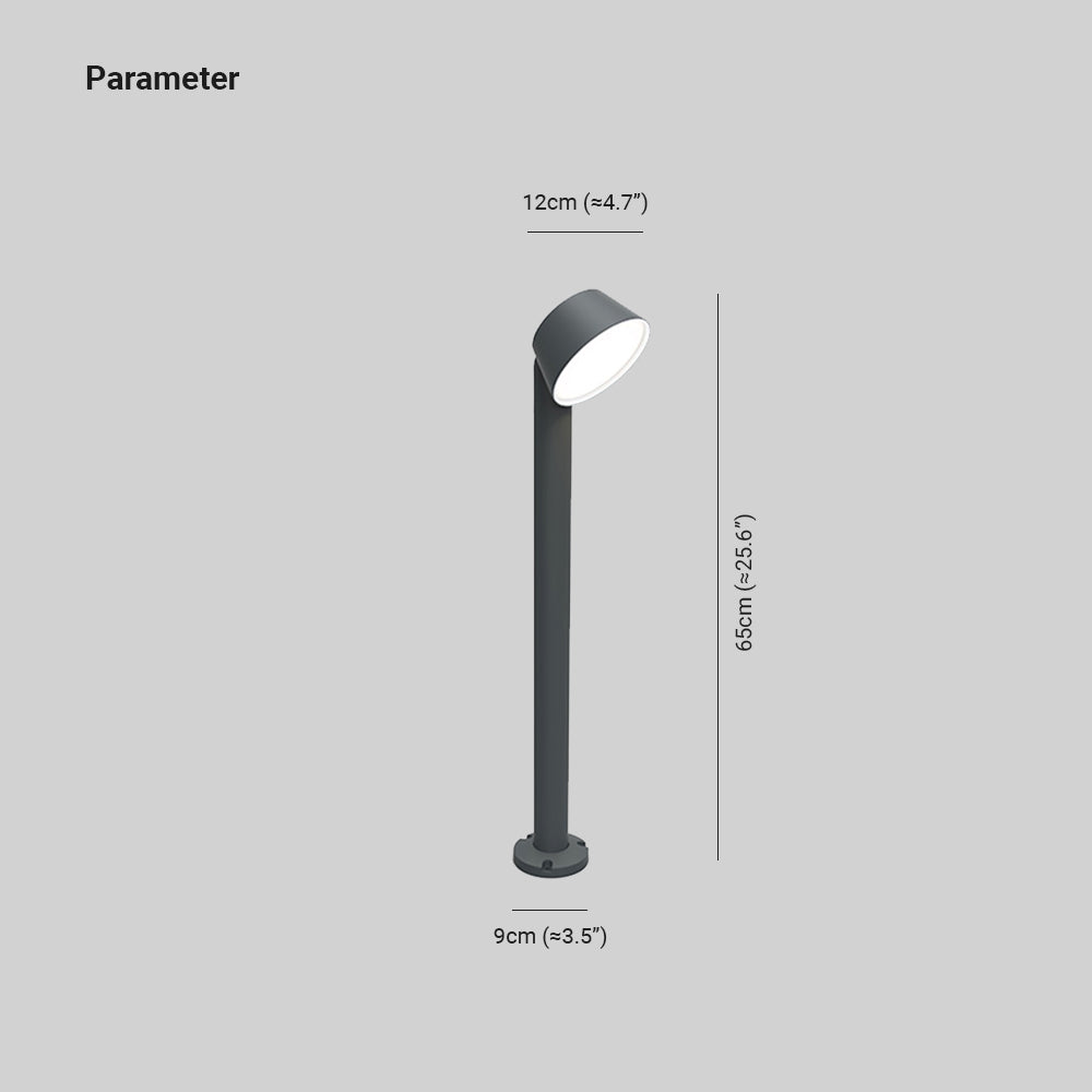 Ray Lámpara De Pie Exterior Moderna Cilíndrica Metal Patio