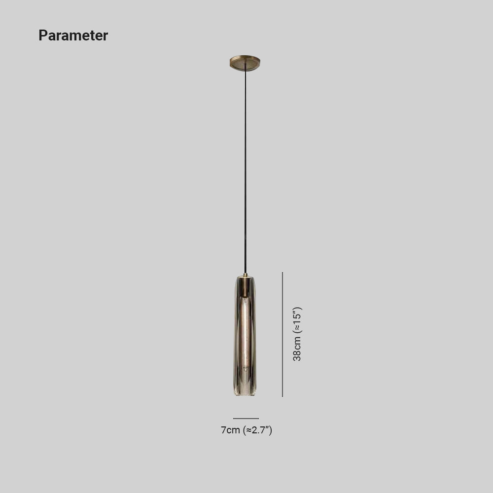 Arisha Moderna Minimalista Tubo Vidrio/Metal Lámpara Colgante