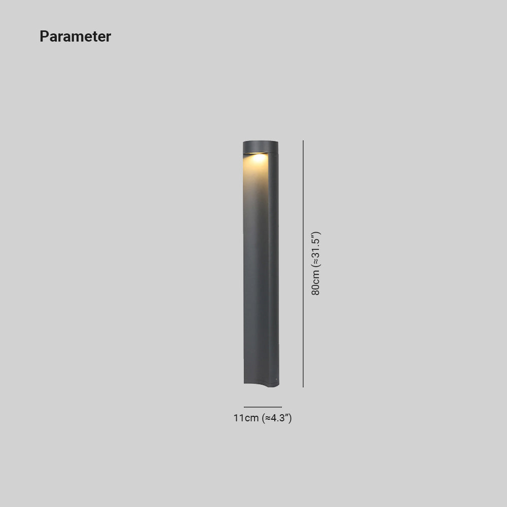 Ray Moderno Lámpara De Pie Exterior Cilíndrica Metal Patio