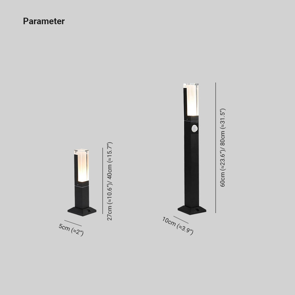 Ray Moderna Lámpara de Pie Exterior Metal Acrílico Patio