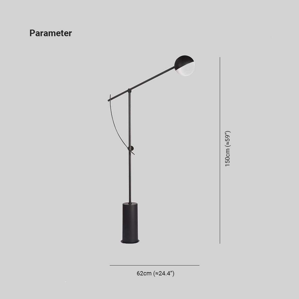 Mira Moderna Minimalista Metal Lámpara de Pie Negra