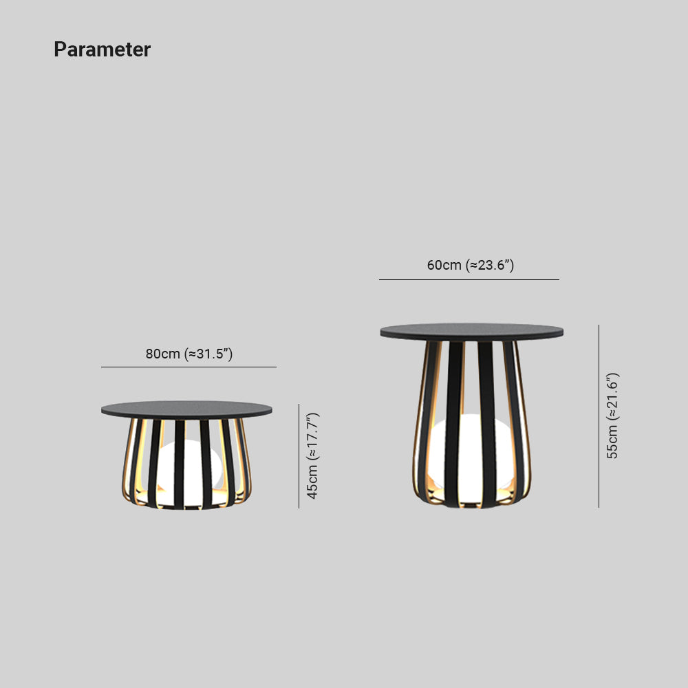 Ray Moderno Lámpara de Pie Exterior Metal Patio Jardín