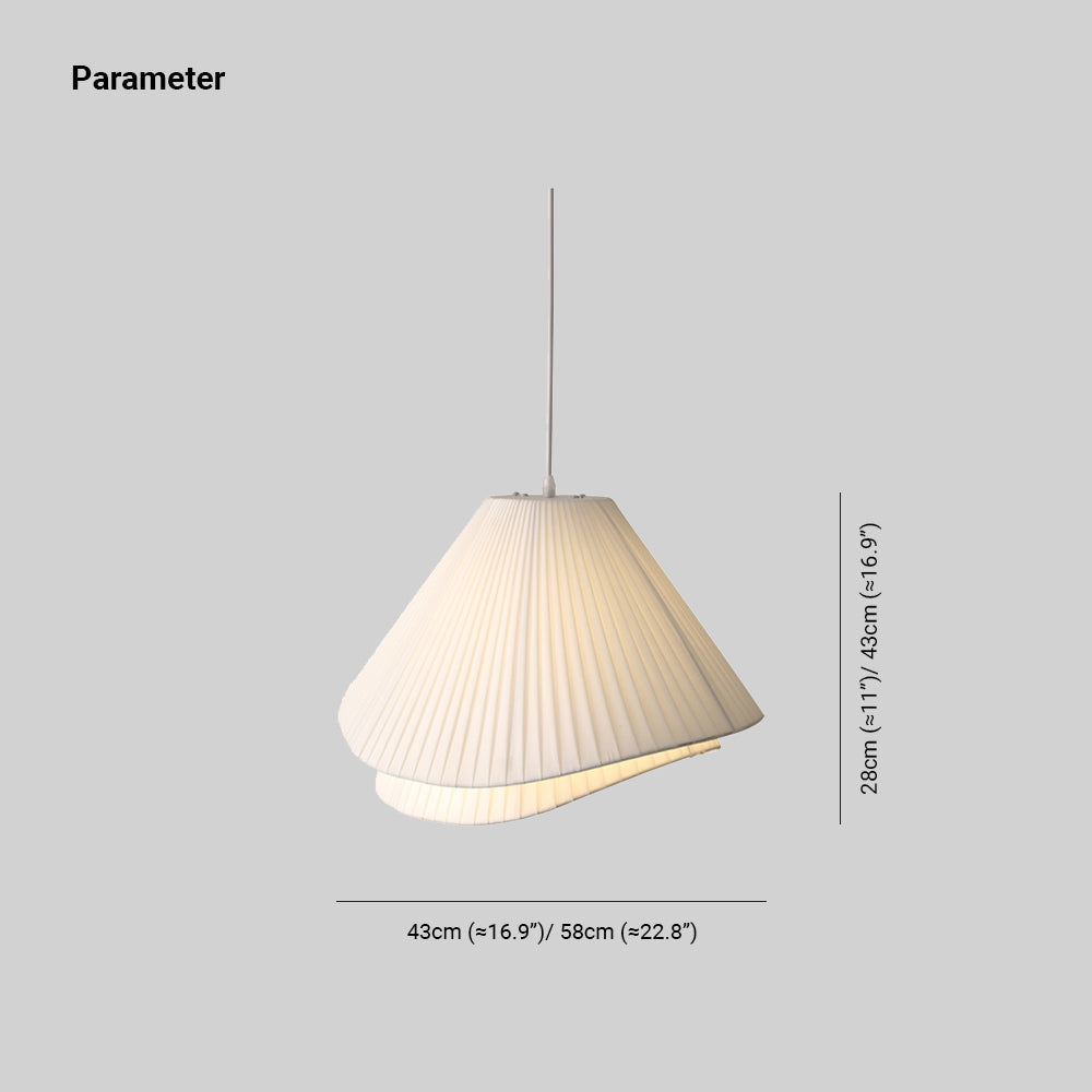 Ritta Moderna Triple Metal/Tela Lámpara Colgante Blanca