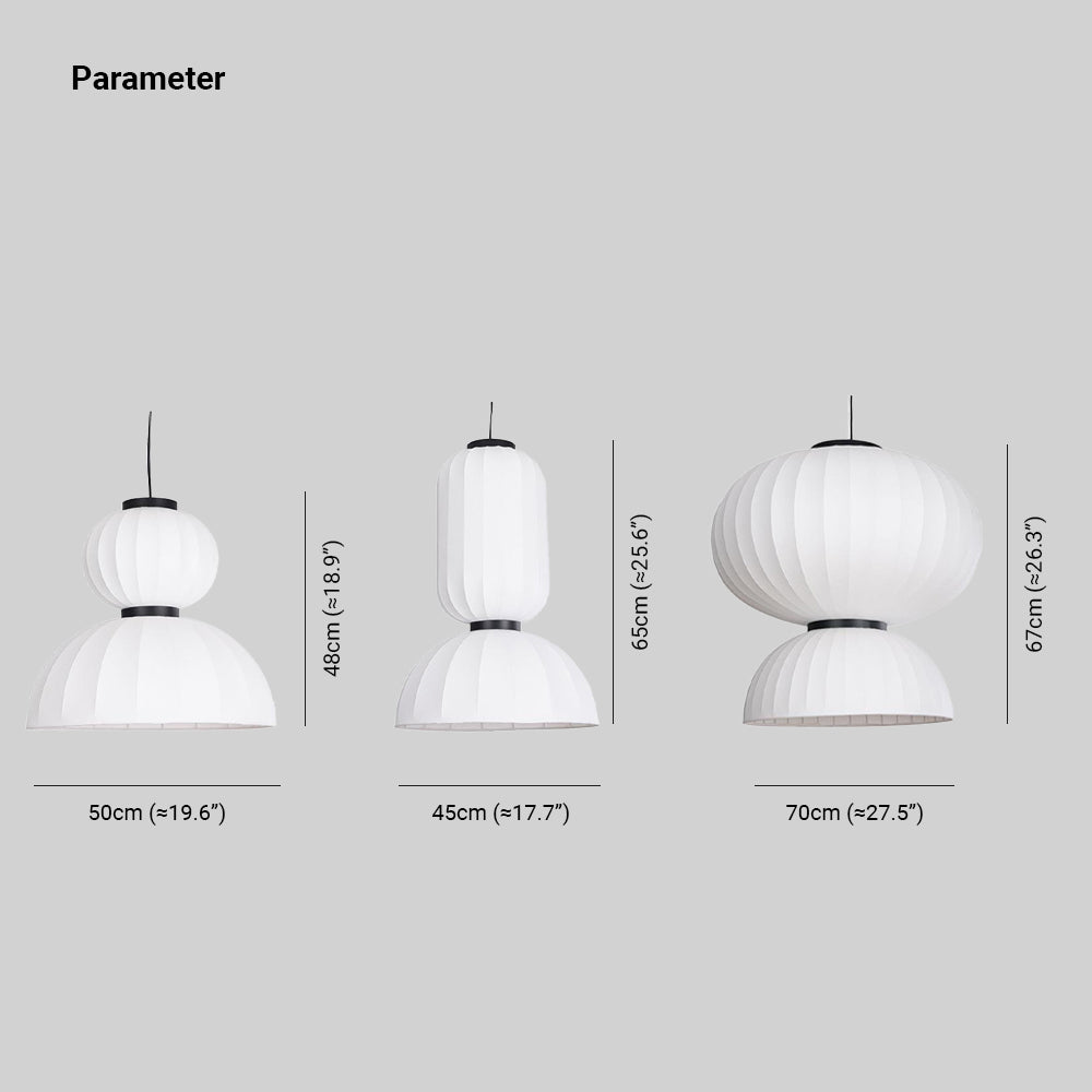 Renée Moderna MInimalista DIseño Metal/Seda Artificial Lámpara Colgante Blanco