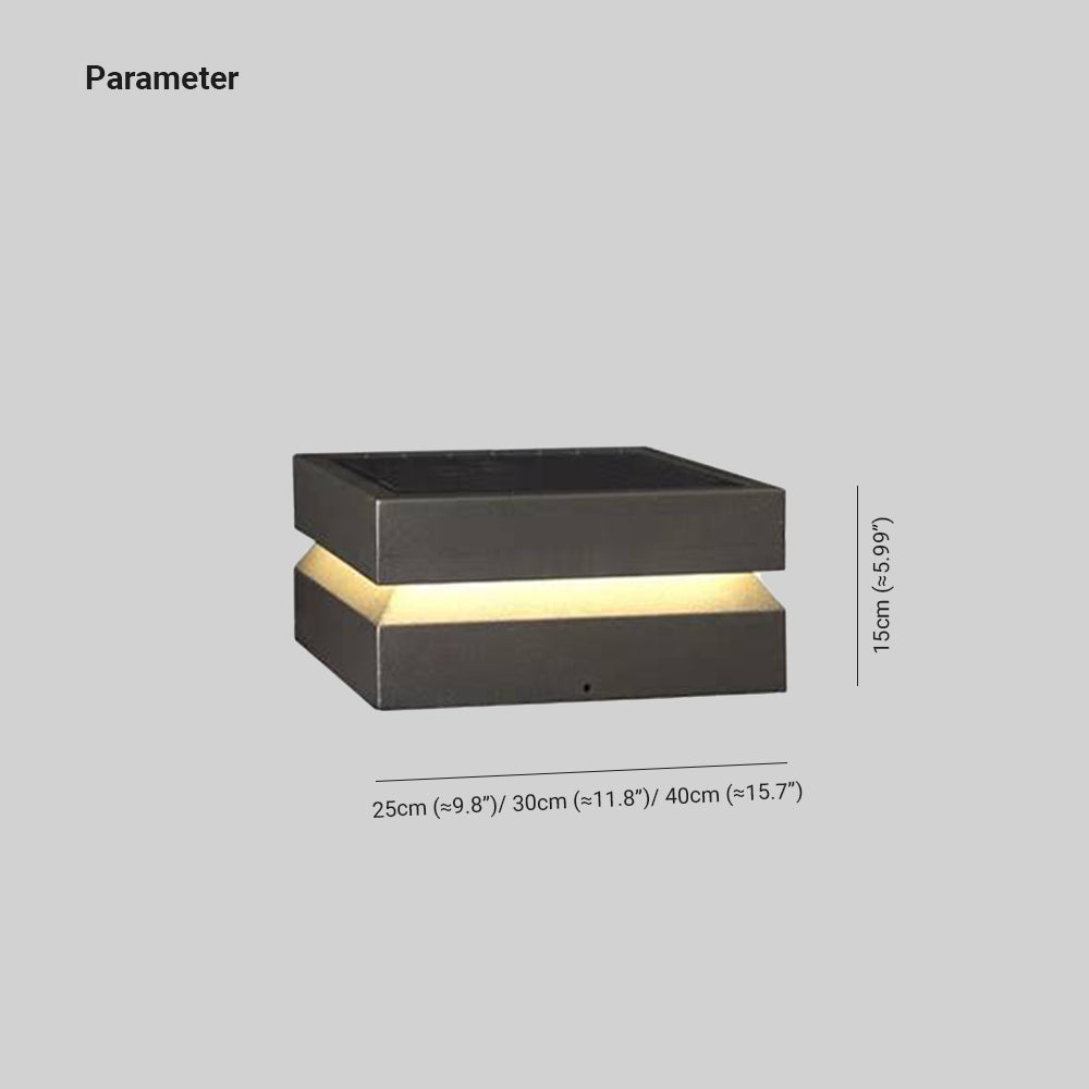 Ray Diseño Lámpara Exterior Cubo Metal Patio Jardín