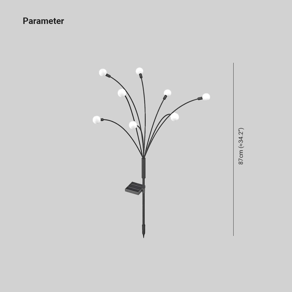 Ray Moderna Dendrítico Metal Lámpara Exterior Jardín Patio
