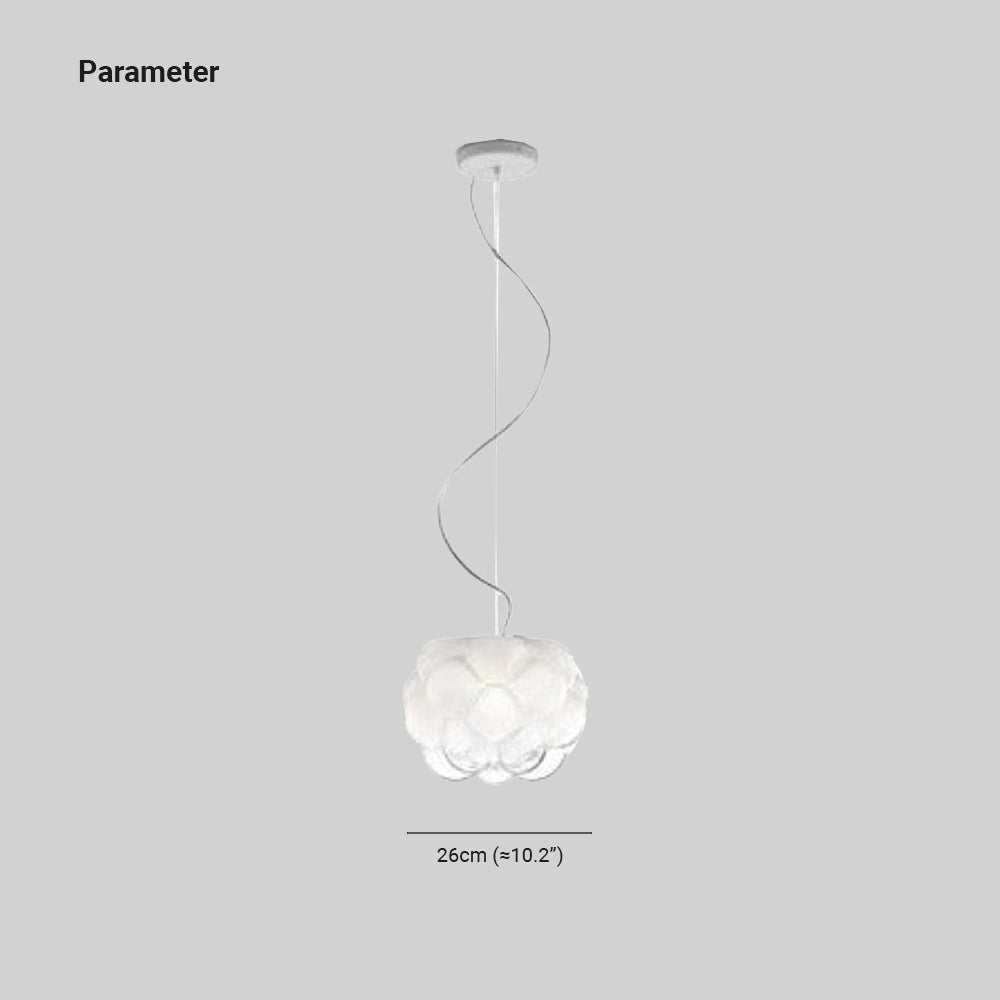 Arisha Moderna Nube Vidrio Lámpara Colgante Blanca