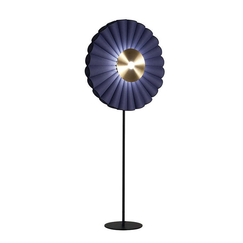 Mira Moderna Geométrica Metal LED Lámpara de Pie Blanco/Azul