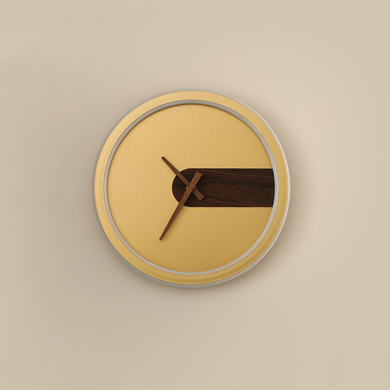 Arisha Moderno Diseño Reloj Metal/Silicio Aplique de Pared Blanco/Negro/Dorado