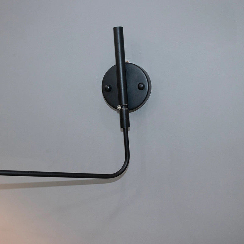 Arisha Minimalita Lineal Metal Aplique de Pared Negro
