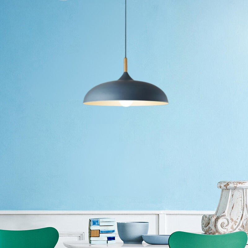 Arisha Lámpara Colgante Moderna Cúpula Metal Macaron Comedor